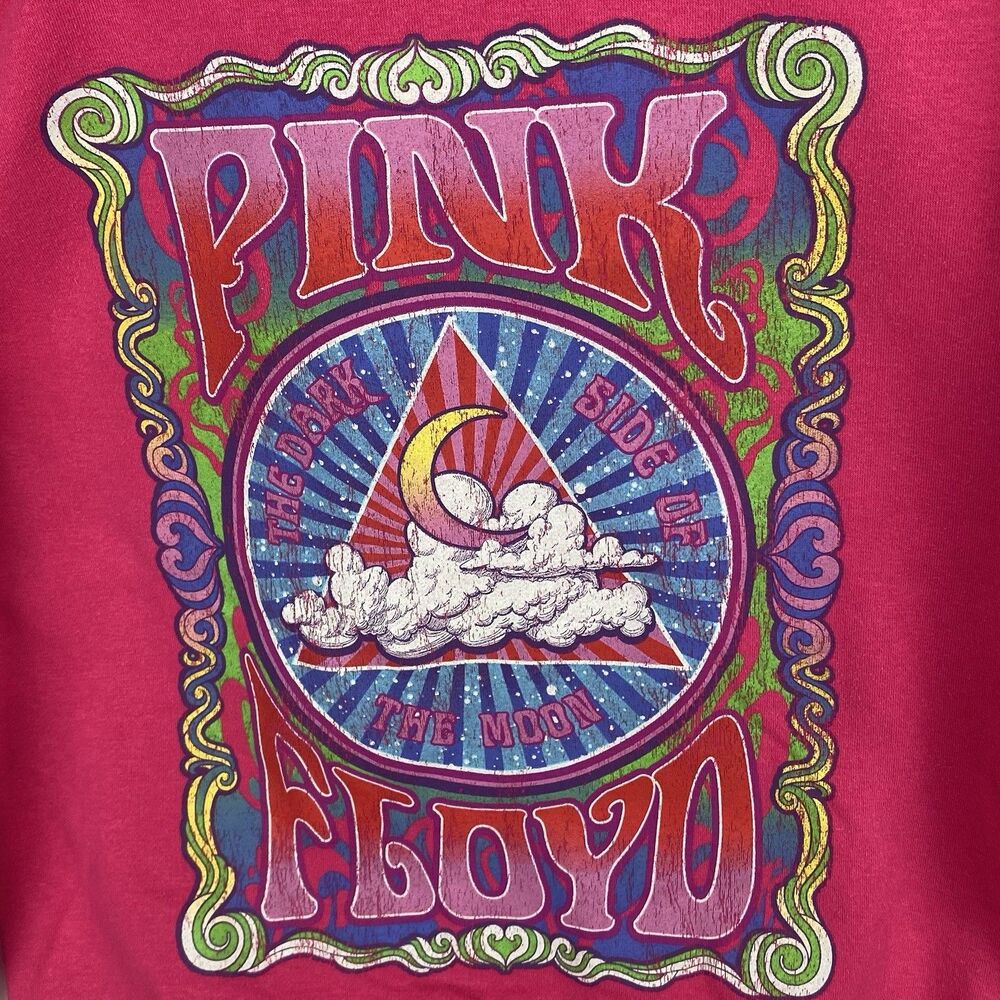 Pink Floyd Graphic Sweater Womens Large Juniors Pink Sweatshirt Pullover Casual - Picture 3 of 6